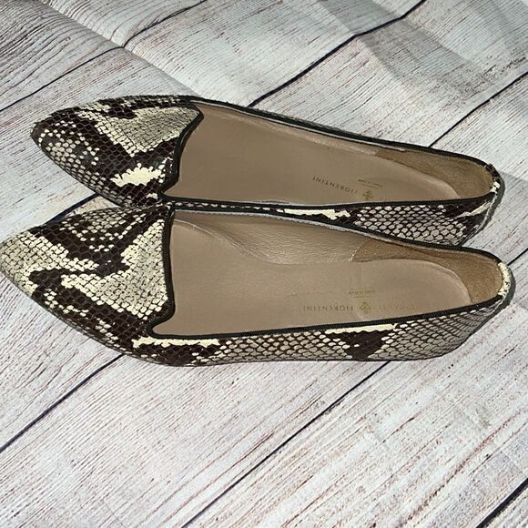 Mercanti Fiorentini shoes Womens 7.5 flat snakeskin loafer leather made in Italy - Picture 3 of 8